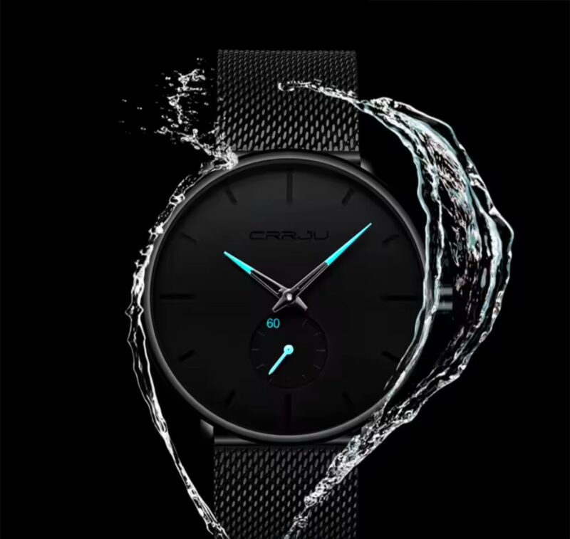 ⌚CRRJU GENTS MINIMALIST DESIGN #2150 (Mesh strap)   - Image 3